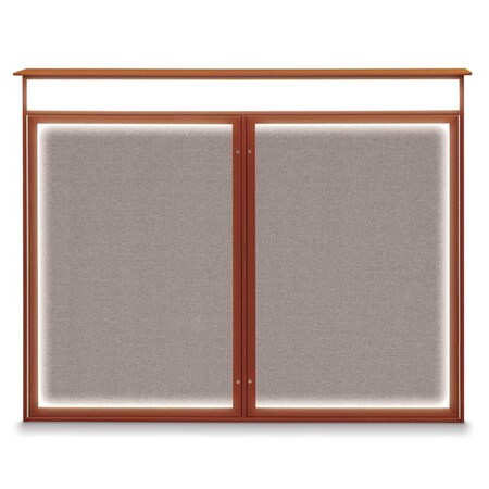 United Visual Products Single Door Enclosed Indoor Letterboard UV1124SD3036-WHITE-BARBLU